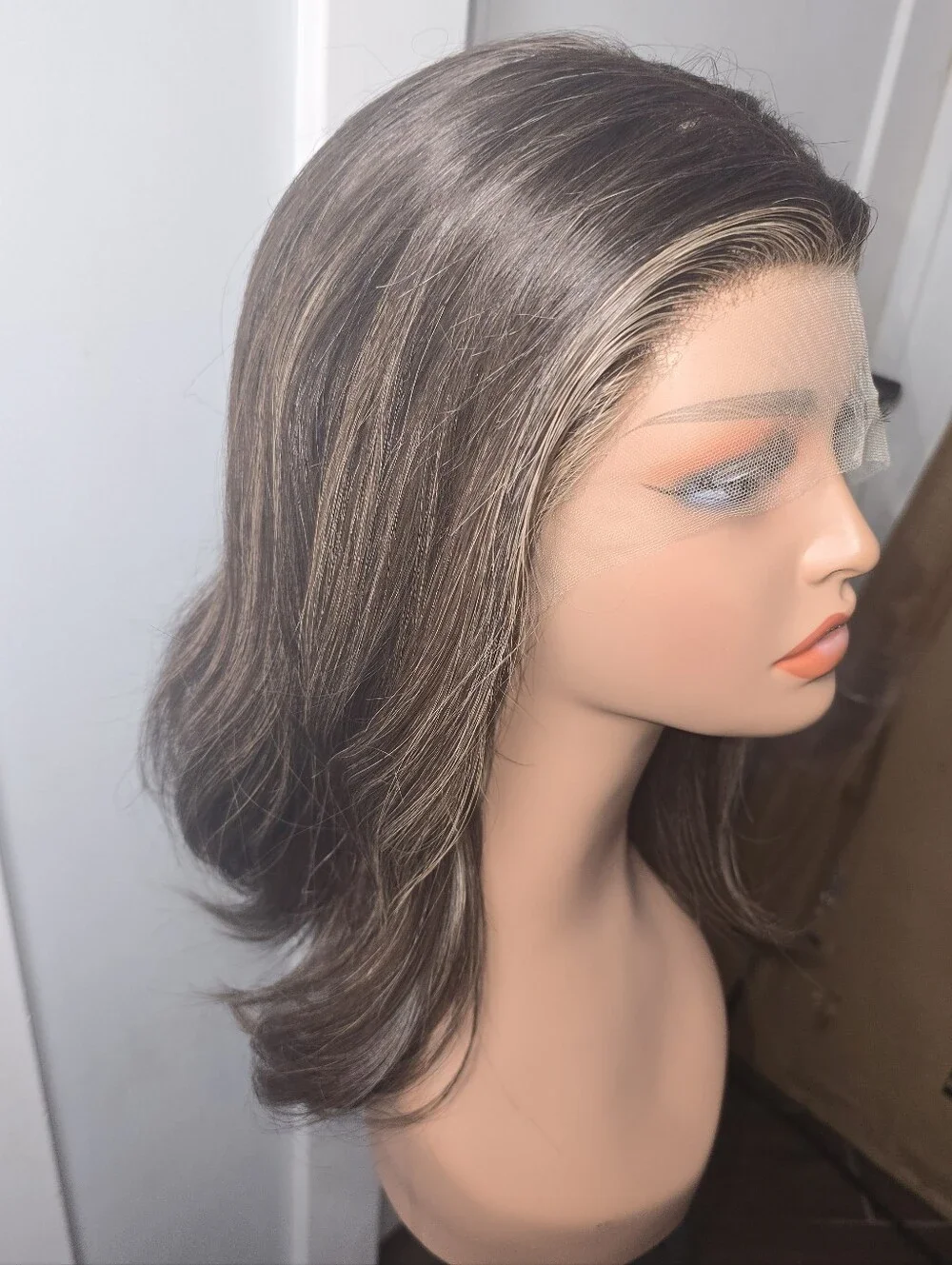 Kosher Certified Lace Top 100% Slavic European Human Hair Sheitel Wig 16in